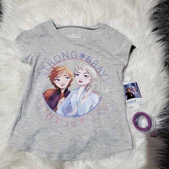 Disney Other - 🦋 5/$25 Frozen 2 shirt with matching hair ponies
